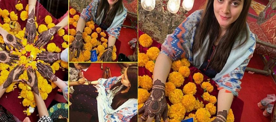 Aiman Khan Mehndi Preparations – Exclusive Pictures & Videos