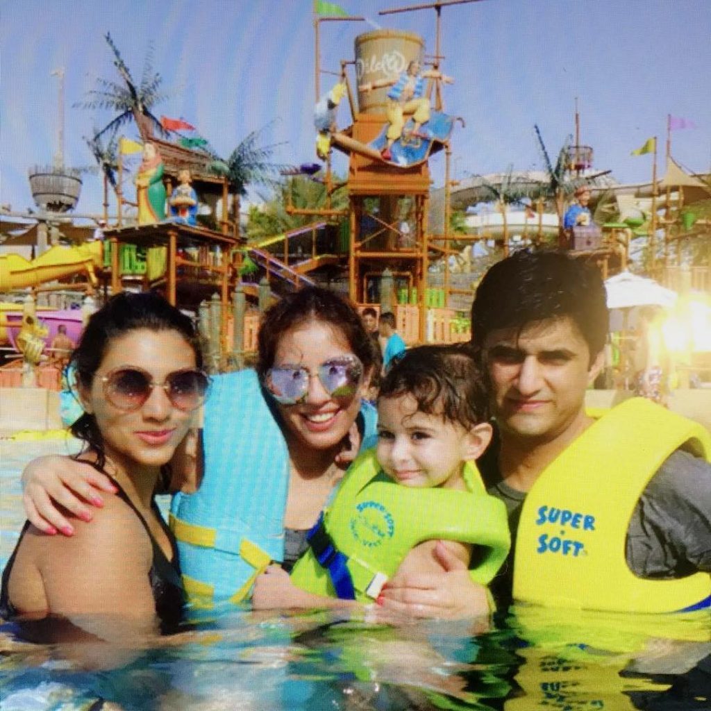 Saba Faisal's Daughter Sadia Faisal With Husband And Her Son