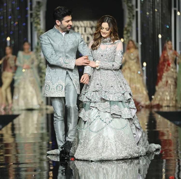 Aiman Khan and Muneeb Butt Bridal Couture Week Pictures