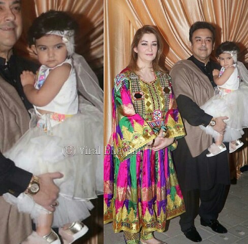 Adnan Sami With Wife And Daughter