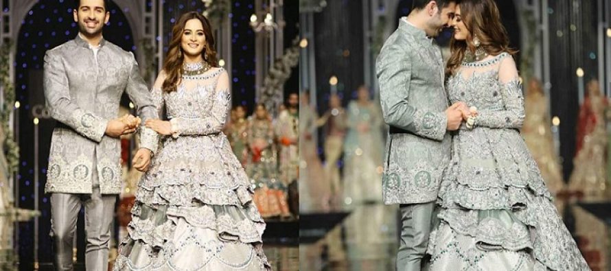 Aiman Khan and Muneeb Butt Bridal Couture Week Pictures