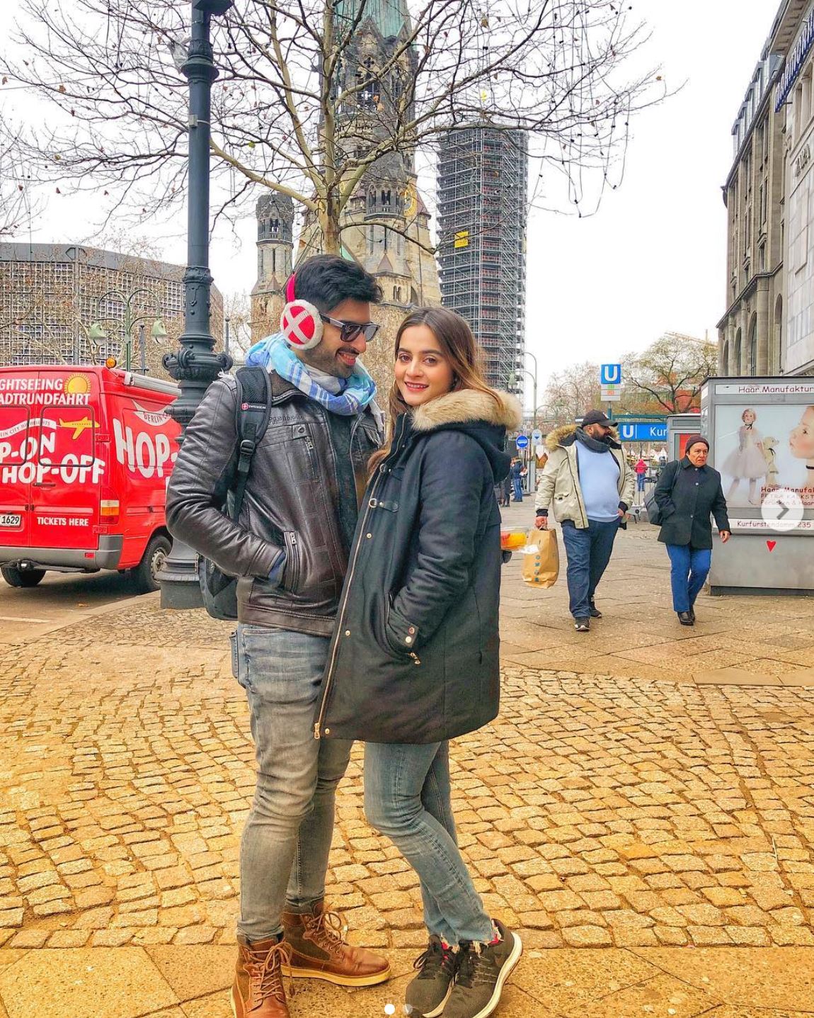 Aiman Khan And Muneeb Butt Leave For Honeymoon