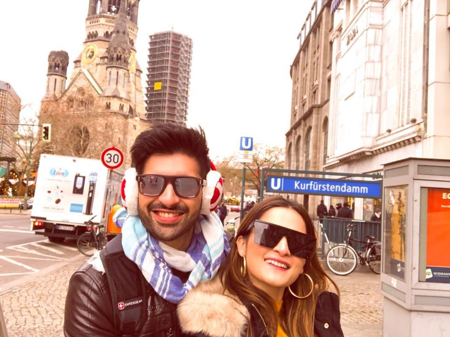 Aiman Khan And Muneeb Butt Leave For Honeymoon