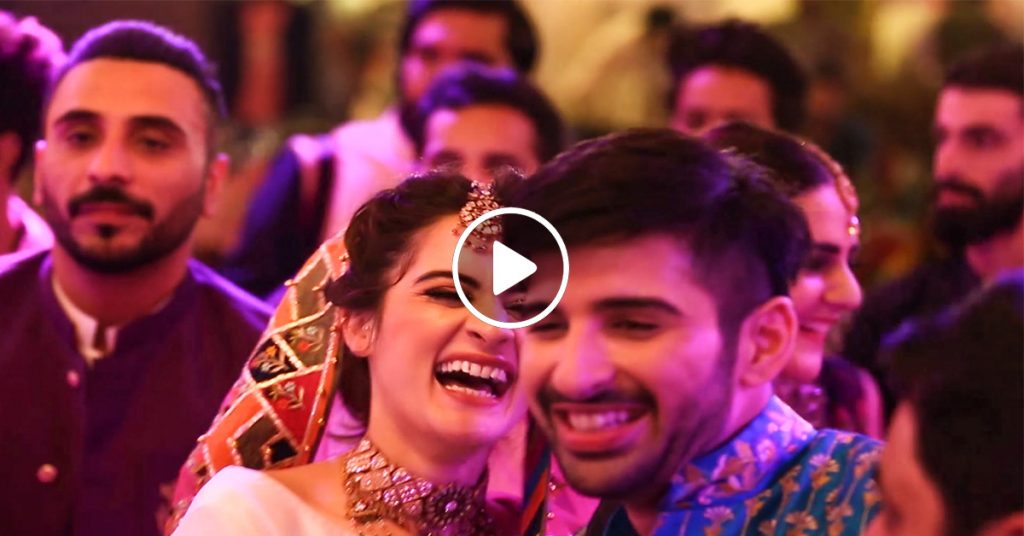 Aiman Khan and Muneeb Butt Dance at their Mehndi