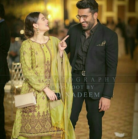 Minal Khan Spotted At Shan Baig's Walima