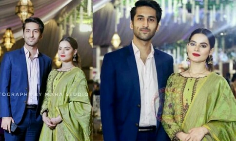 Minal Khan Spotted At Shan Baig's Walima