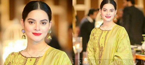 Minal Khan Spotted At Shan Baig's Walima