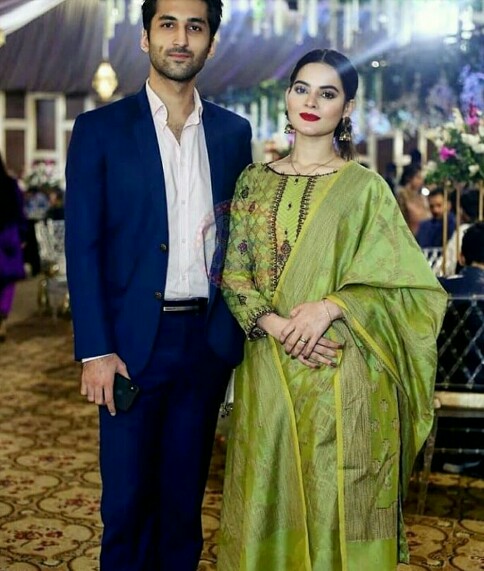 Minal Khan Spotted At Shan Baig's Walima