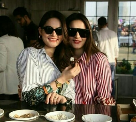 Aiman And Minal At A Food Event With Family