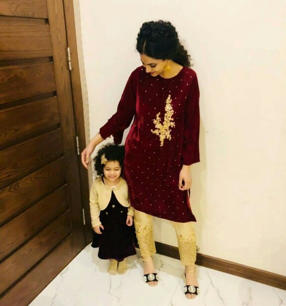Annie Khalid With Her Cute Little Girl