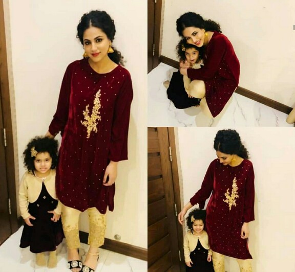 Annie Khalid With Her Cute Little Girl