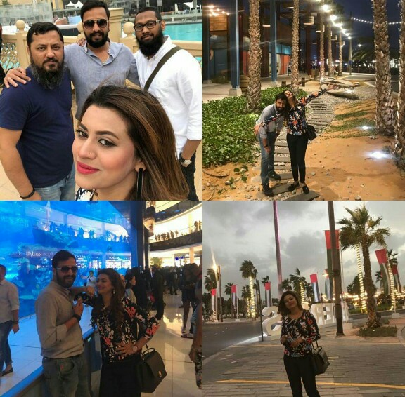 Benita David With Husband Asghar Ali In Dubai