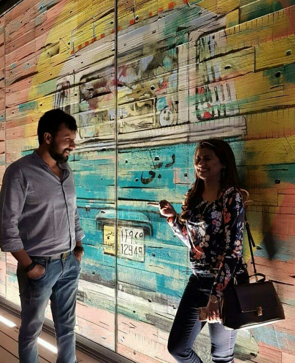 Benita David With Husband Asghar Ali In Dubai