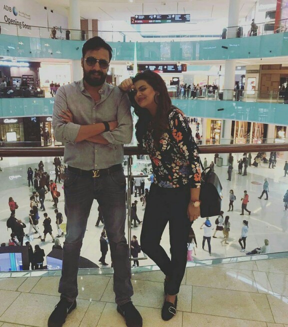 Benita David With Husband Asghar Ali In Dubai