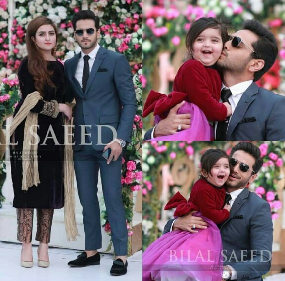 Wahaj Ali With Wife And Daughter At A Wedding