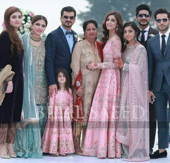 Wahaj Ali With Wife And Daughter At A Wedding