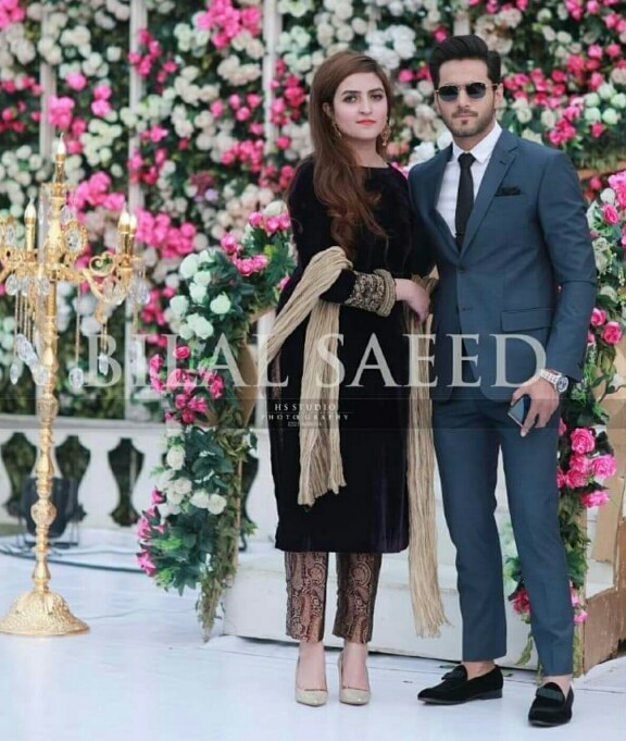 Wahaj Ali With Wife And Daughter At A Wedding