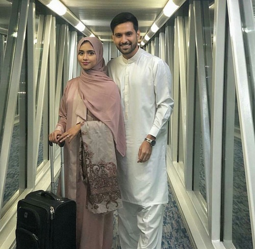 Zaid Ali And Wife Yumna Leave For Umrah