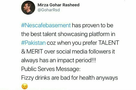 Gohar Rasheed Takes A Dig At Coke Studio