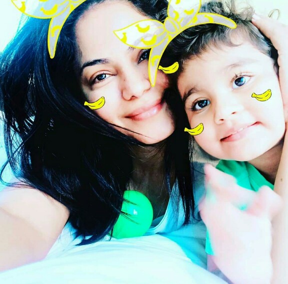 Veena Malik Is One Devoted Mommy