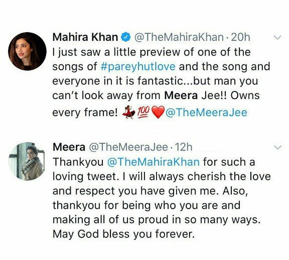 Mahira Khan Showers Praises On Meera Jee
