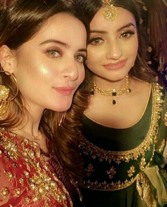 Aiman Khan And Minal Khan At A Wedding