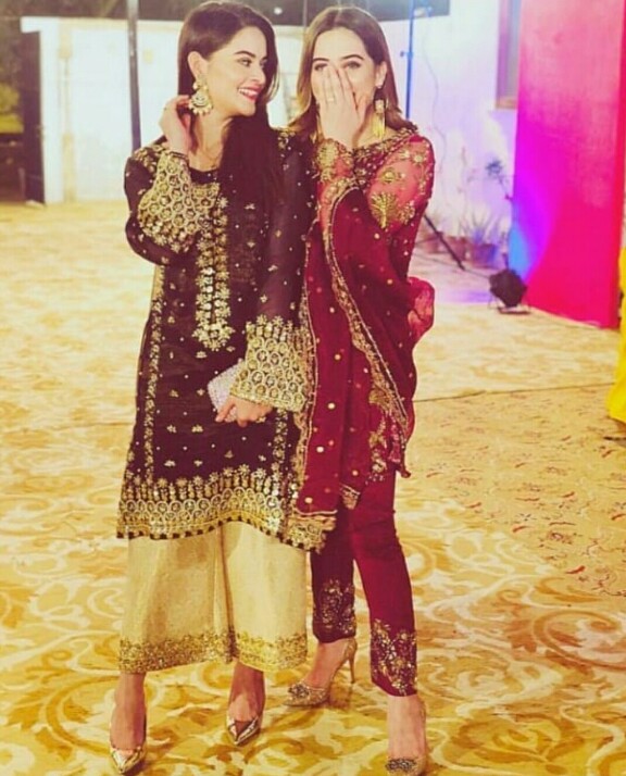 Aiman Khan And Minal Khan At A Wedding