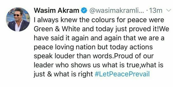 Celebrities Applaud PM Khan's Peace Stance