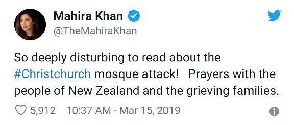 Pakistani Celebs Hand Support To NZ Terrorist Attack Victims