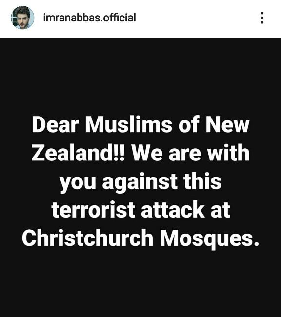 Pakistani Celebs Hand Support To NZ Terrorist Attack Victims