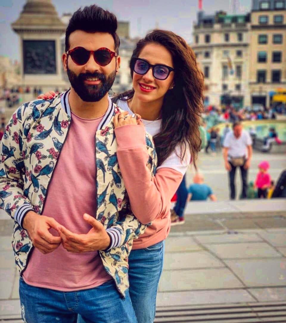 Latest Pictures of Beautiful Maham Amir with her Husband Faizan Sheikh in London