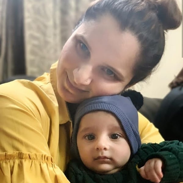 Latest Pictures of Tennis Star Sania Mirza with her Son Izhaan Mirza Malik