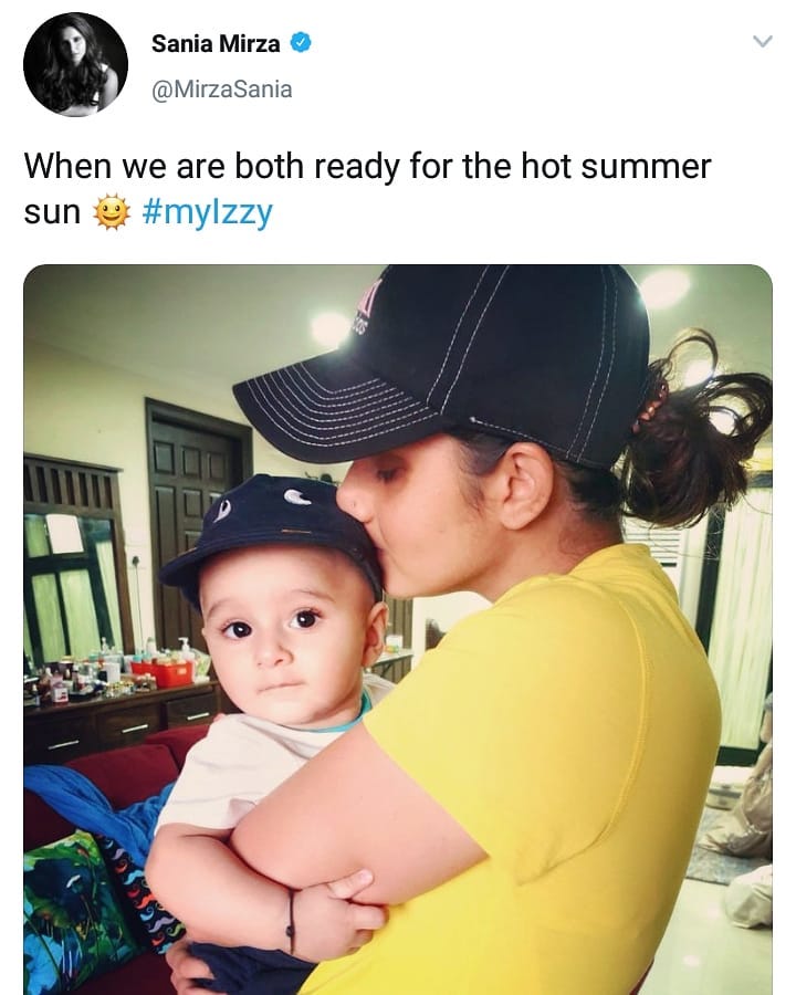 Latest Pictures of Tennis Star Sania Mirza with her Son Izhaan Mirza Malik