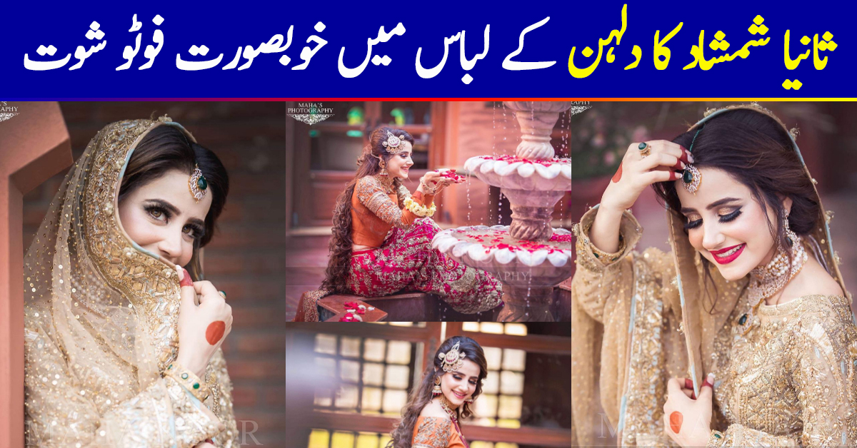 Beautiful Bridal Shoot of Actress Saniya Shamshad