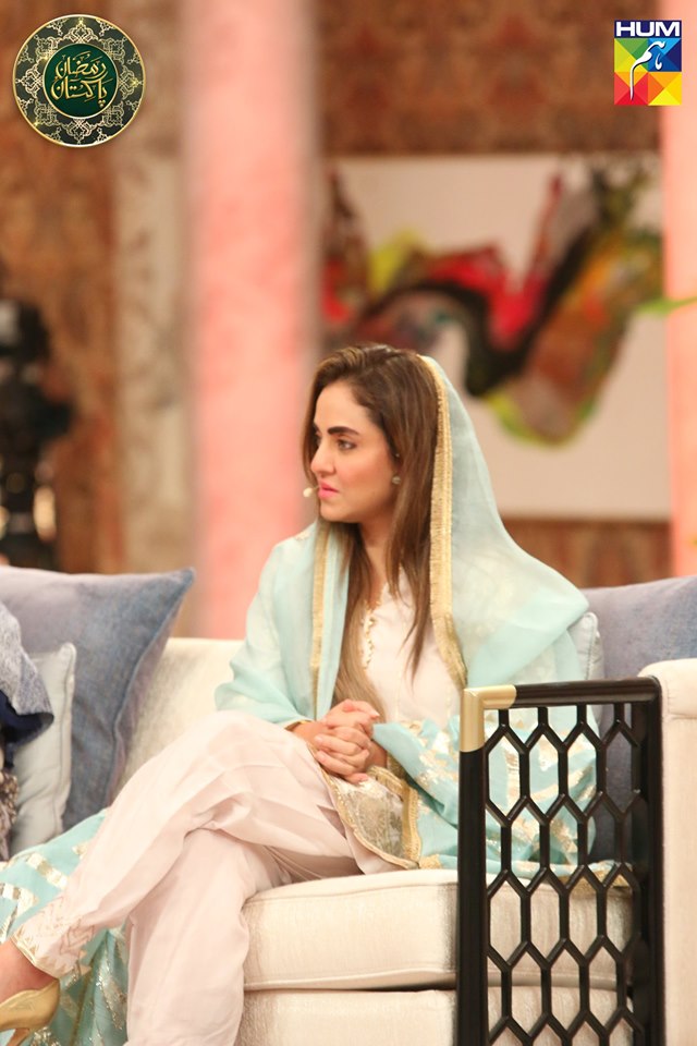 Beautiful Nadia Khan in Today's Ramzan Pakistan Transmission