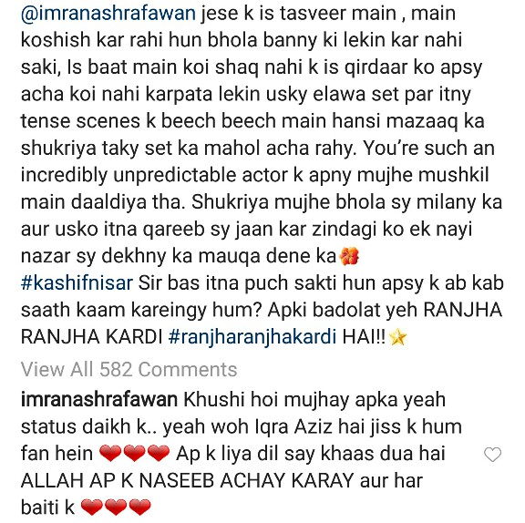 Iqra Aziz Thanks Co-Stars After Unfollowing Them