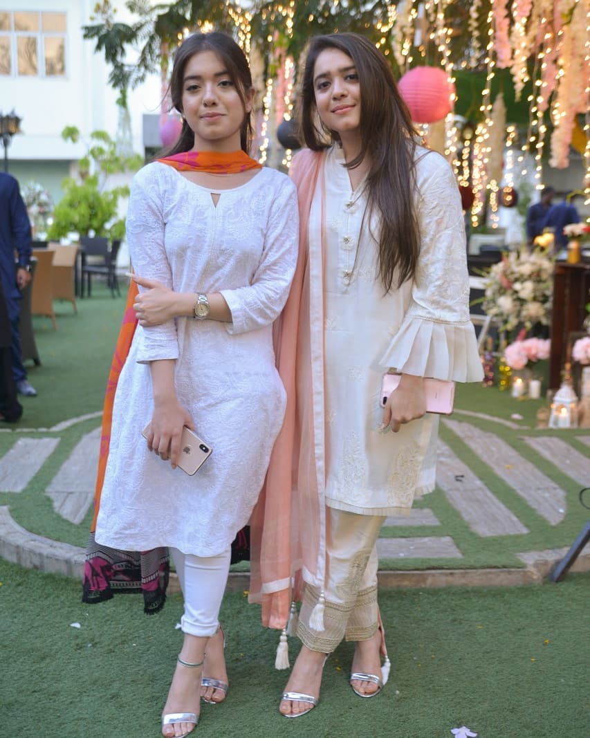 Beautiful Sisters Arisha Razi & Sarah Razi at Recent White Iftar Party