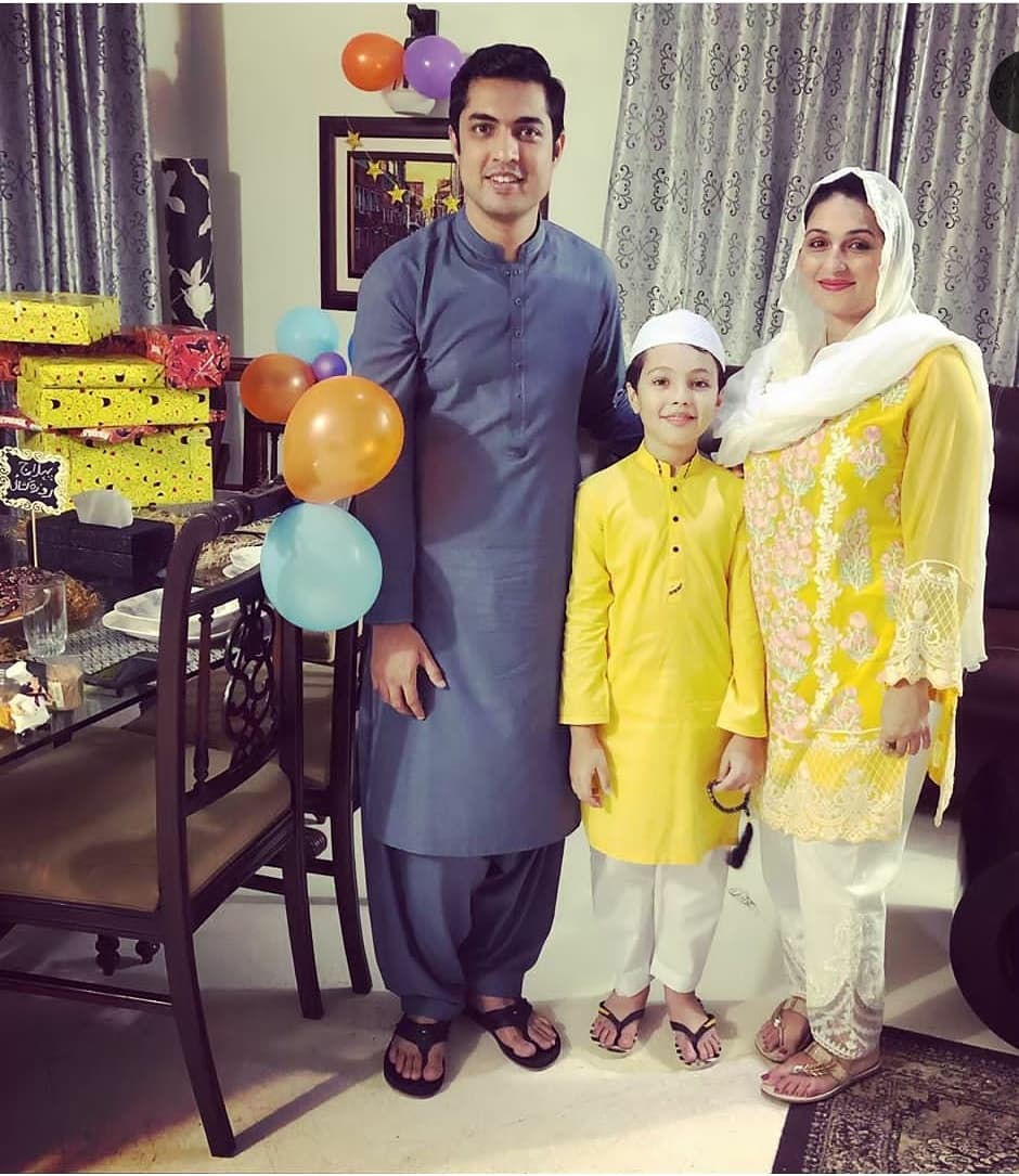 Iqrar ul Hassan with his Wife Celebrated their Son Pehlaaj First Roza Kushai