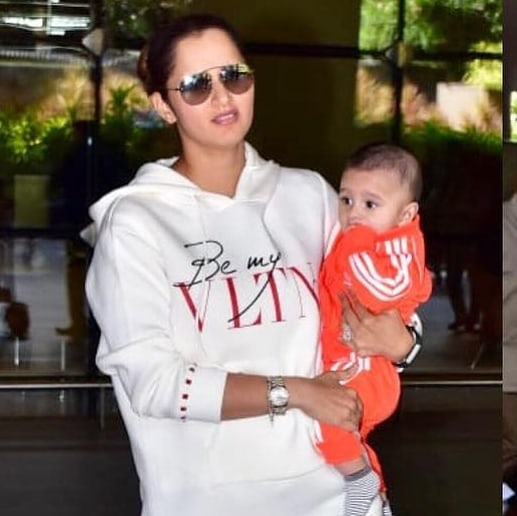 Latest Pictures of Sania Mirza with her Son Izhaan Malik