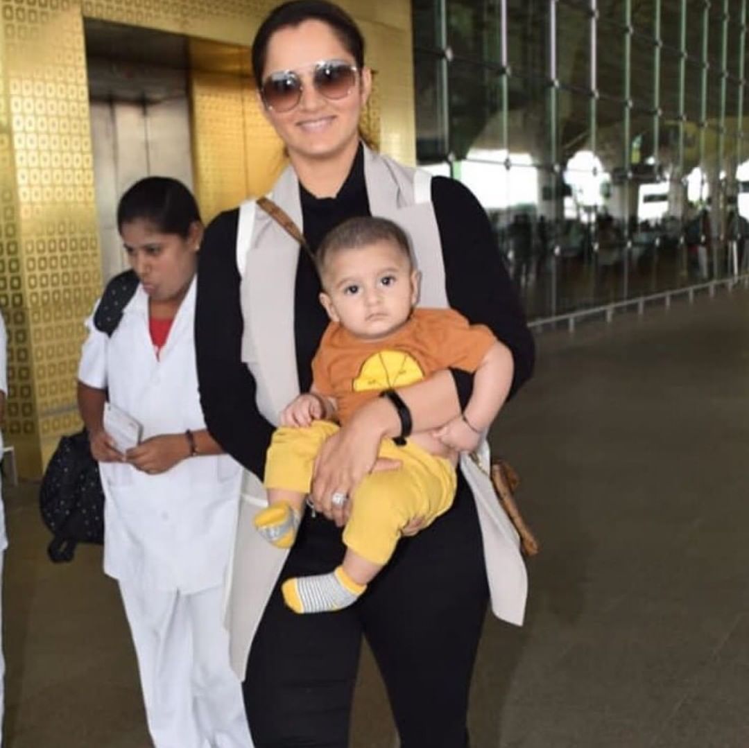 Latest Pictures of Sania Mirza with her Cute Son Izhaan Mirza Malik