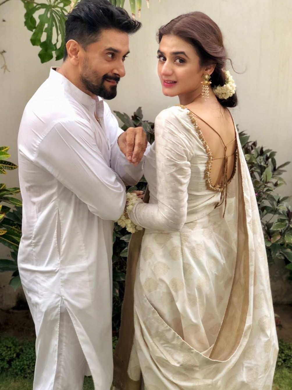 Hira Mani with Her Husband on Eid Day 1