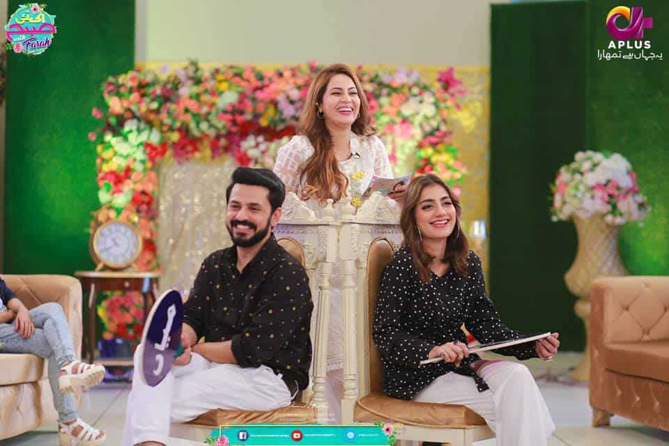 Beautiful Couple Uroosa & Bilal Qureshi in Morning Show