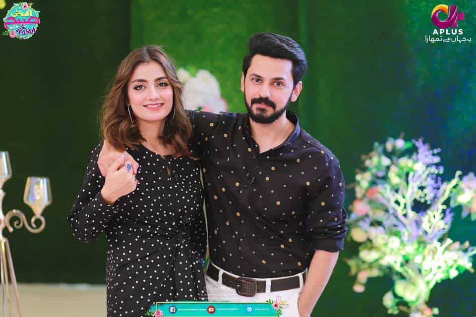 Beautiful Couple Uroosa & Bilal Qureshi in Morning Show
