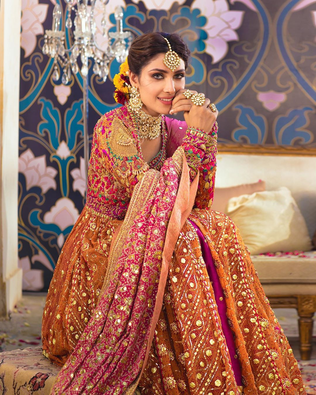 Latest Bridal Photo Shoot of Beautiful Actress Ayeza Khan for Farah Talib Aziz