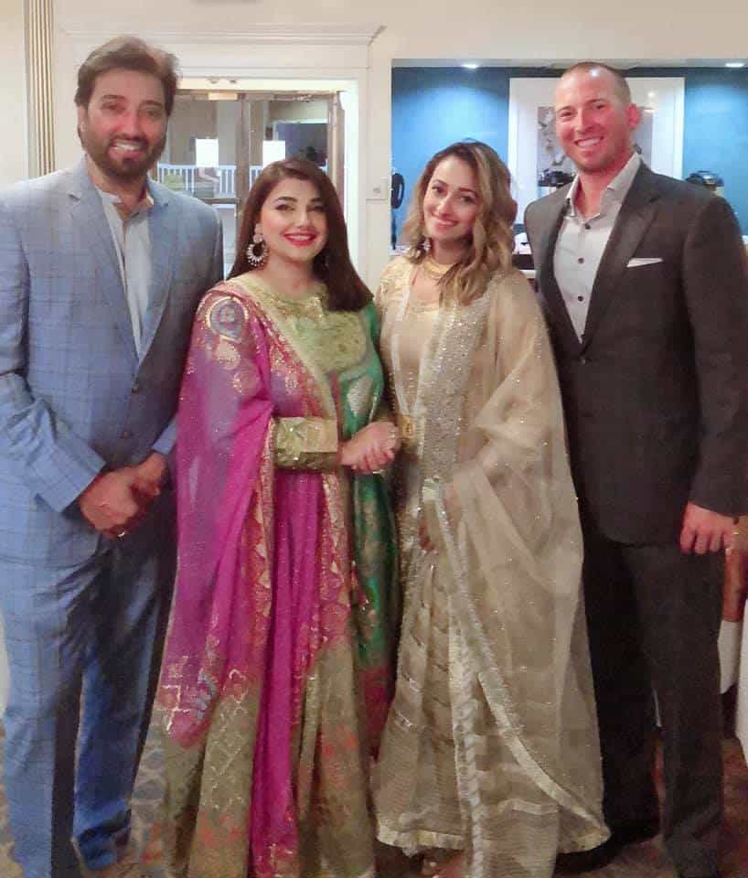 Javeria & Saud Attended Relatives Wedding in USA Along With Kids