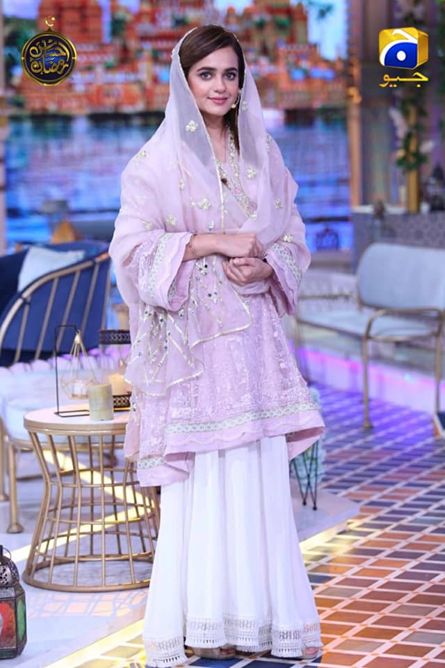 Beautiful Actress Sumbul Iqbal in Ehsaas Ramzan Transmission