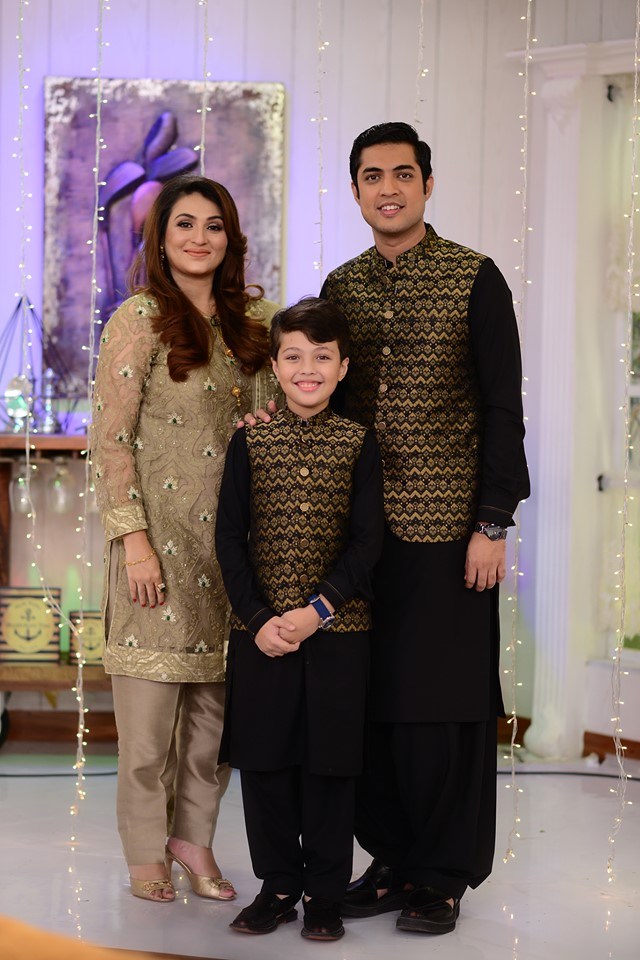 Iqrar Ul Hassan With His Whole Family in Good Morning Pakistan