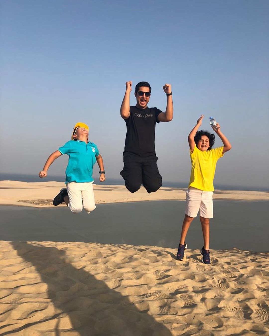Iqrar ul Hassan And His Beautiful Family Having Fun in Desert At Doha Qatar