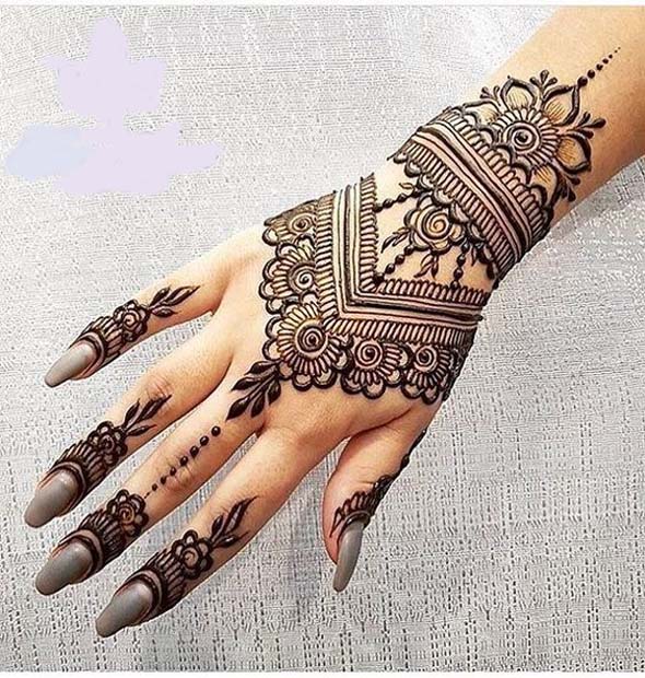 Black Mehndi Designs 11