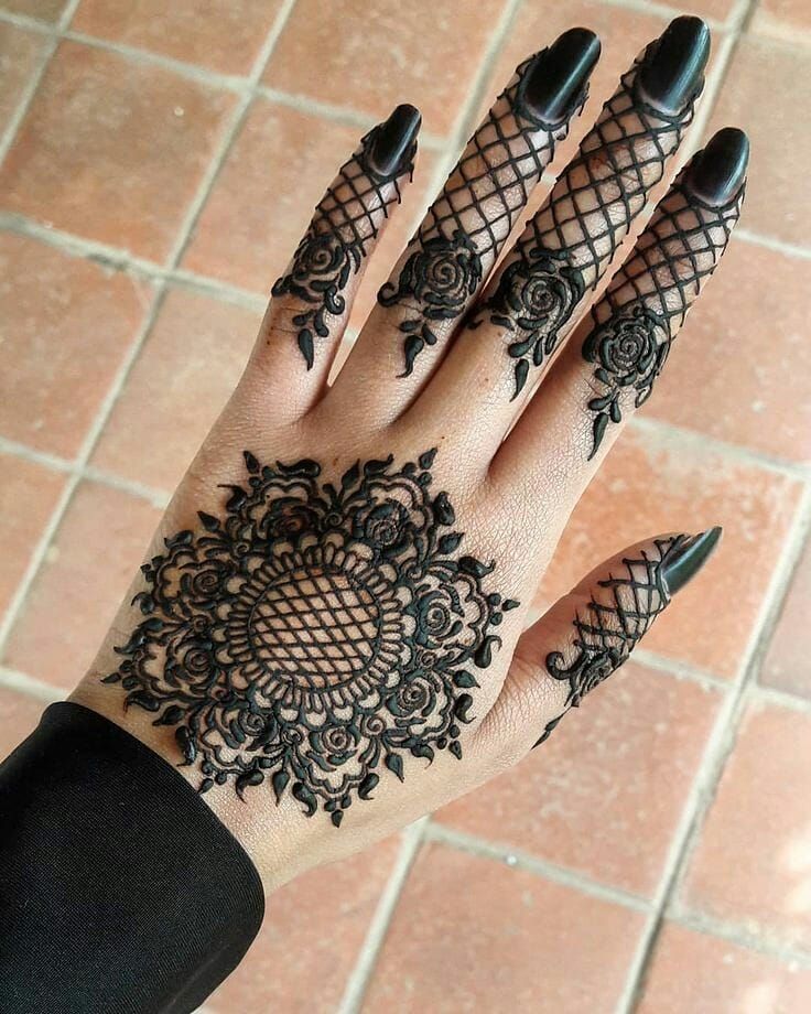 Black Mehndi Designs 13